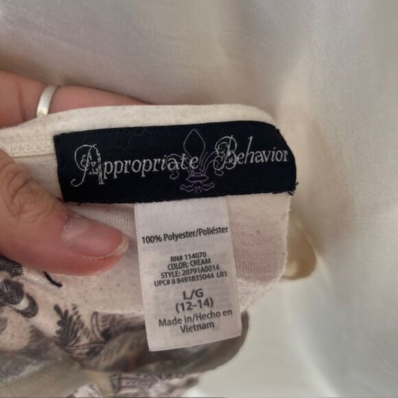 Appropriate Behavior Brown Women's L Blouse - Picture 4 of 4